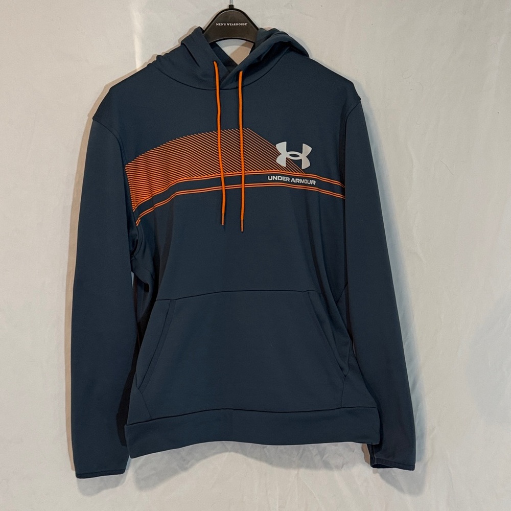Under Armour Navy Hoodie with Orange Highlights